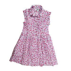 Busy Bees Girls Sleeveless Floral Cotton Dress Size 7